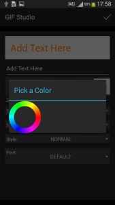 GIF Studio - Select text color