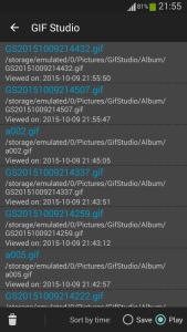 GIF Studio - Recently viewed gifs